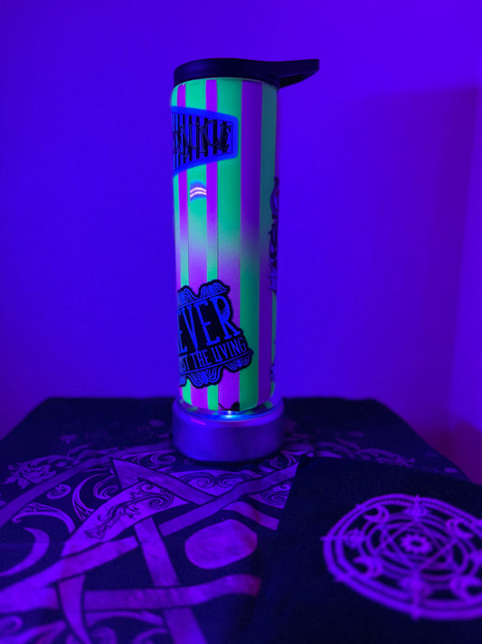 30oz Double Ombré Beetlejuice Tumbler - Neon Green & Neon Purple