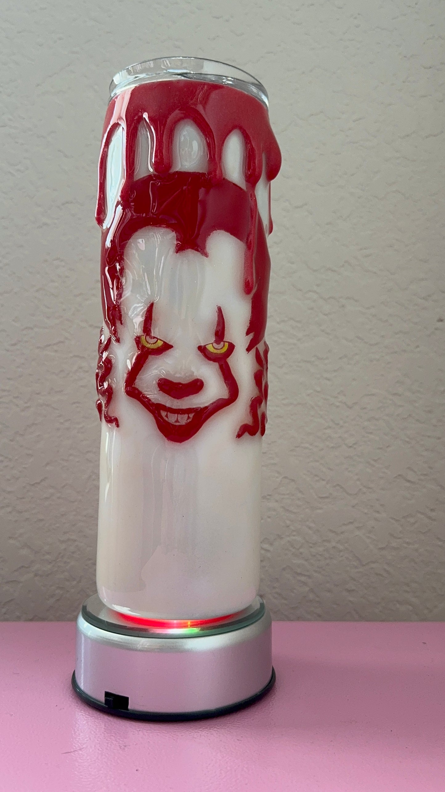 Handcrafted 3D Pennywise 30oz Tumbler | Horror Movie Gift | Custom Insulated Cup | IT Clown Themed Drinkware