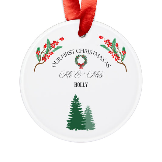 Acrylic Ornament with Ribbon