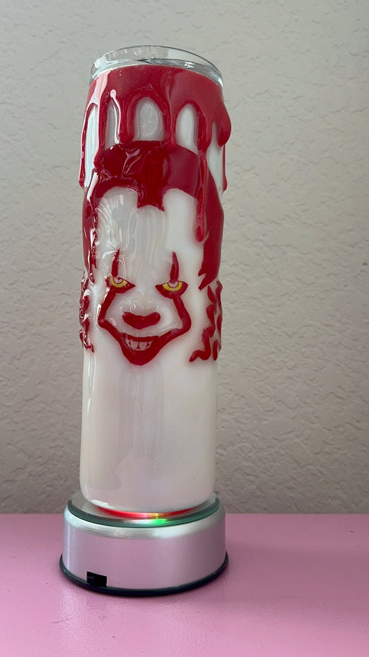 Handcrafted 3D Pennywise 30oz Tumbler | Horror Movie Gift | Custom Insulated Cup | IT Clown Themed Drinkware