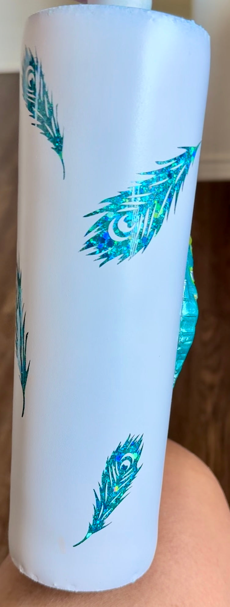 30oz 3D Peacock Tumbler – Insulated Stainless Steel Travel Mug with Lid