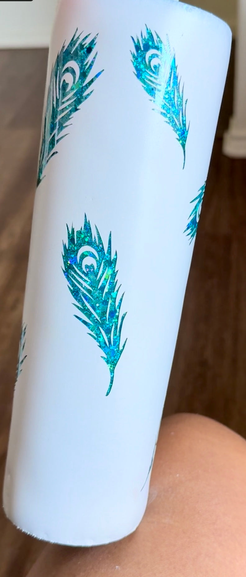 30oz 3D Peacock Tumbler – Insulated Stainless Steel Travel Mug with Lid