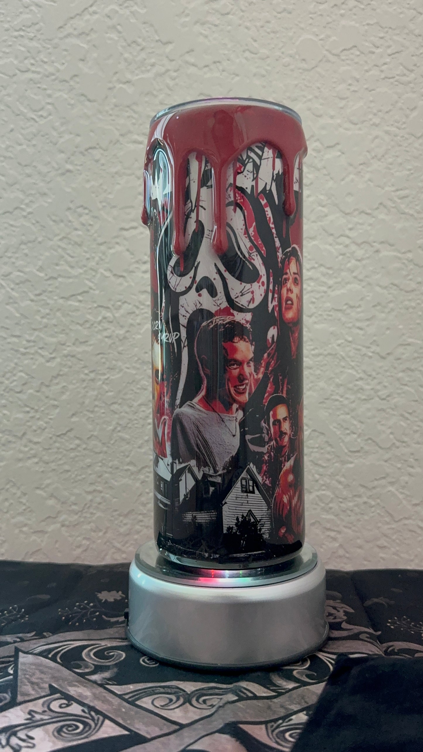 Scream Movie 20oz Tumbler with Hand Sculpted 3D Ghostface Mask