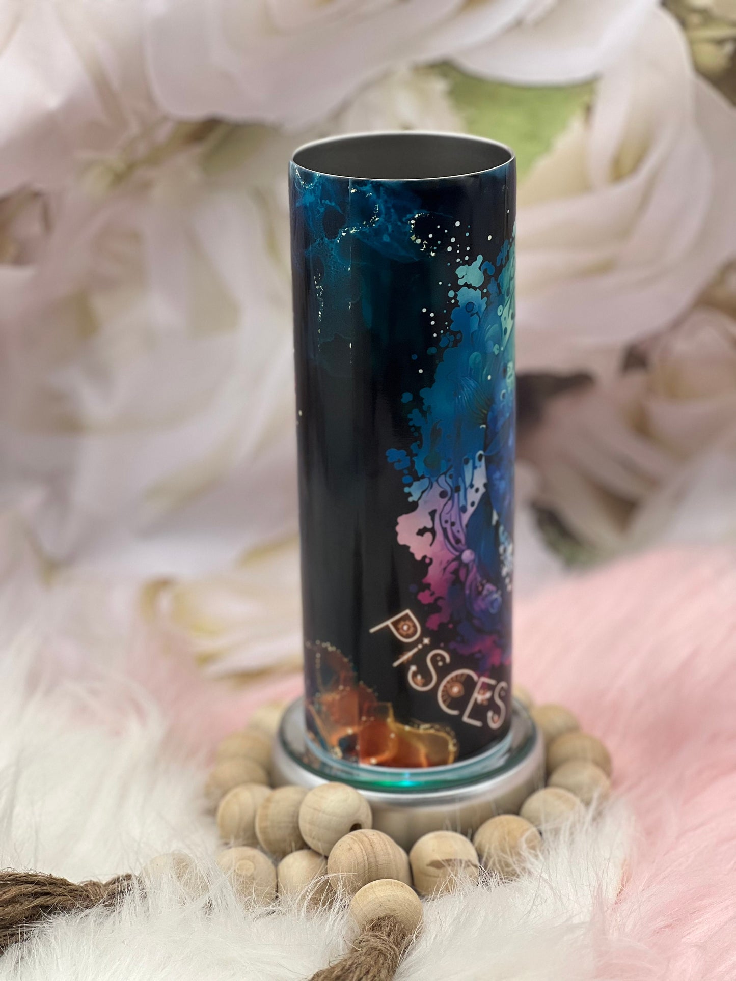 20oz tumbler, celestial zodiac sign Pisces