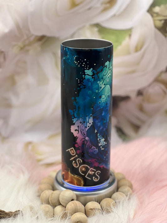 20oz tumbler, celestial zodiac sign Pisces