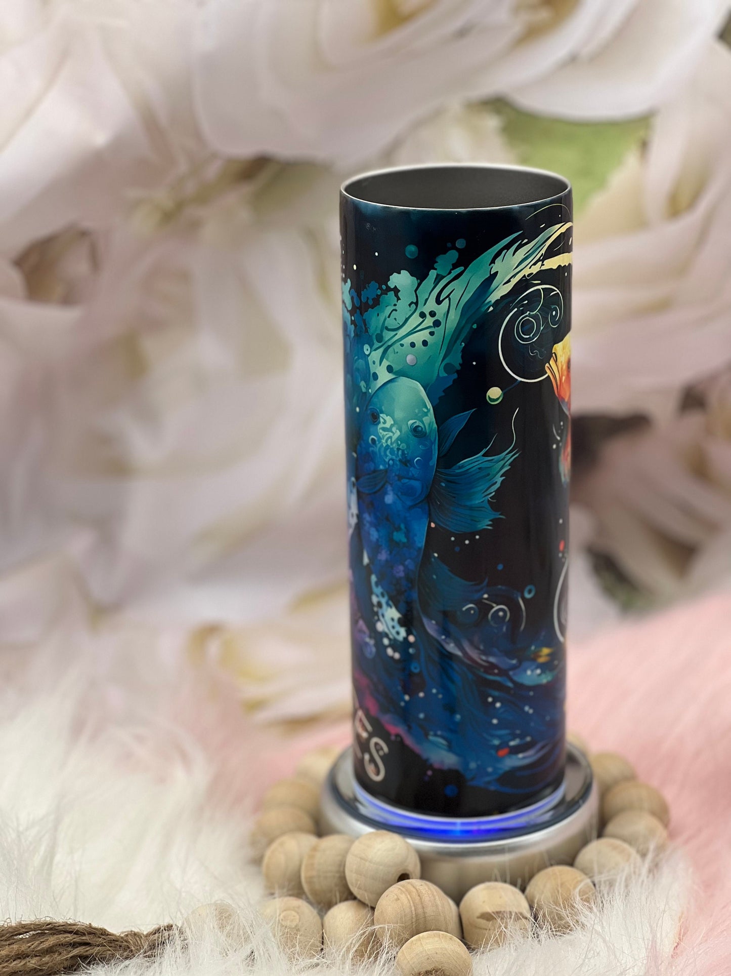 20oz tumbler, celestial zodiac sign Pisces