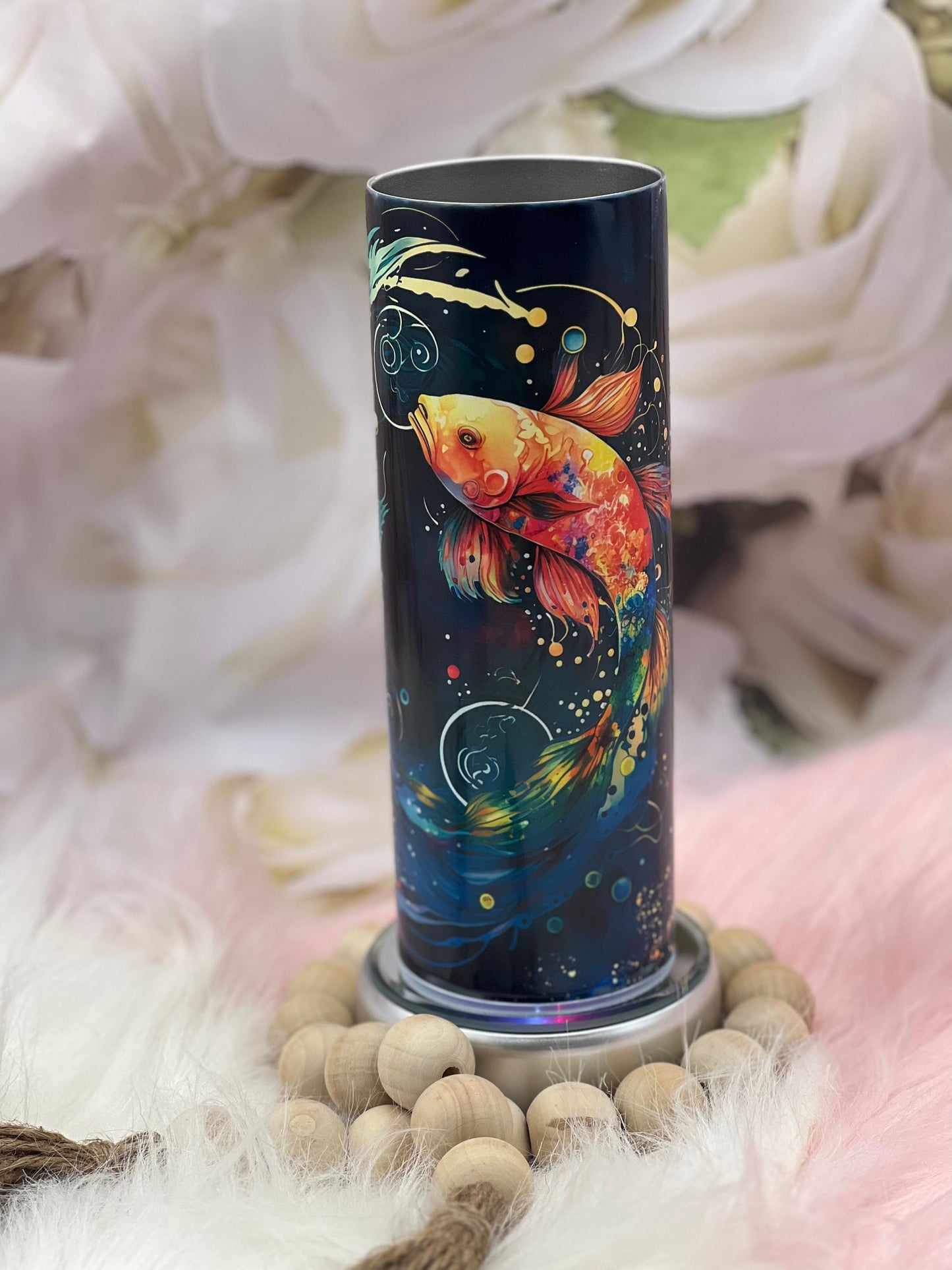 20oz tumbler, celestial zodiac sign Pisces