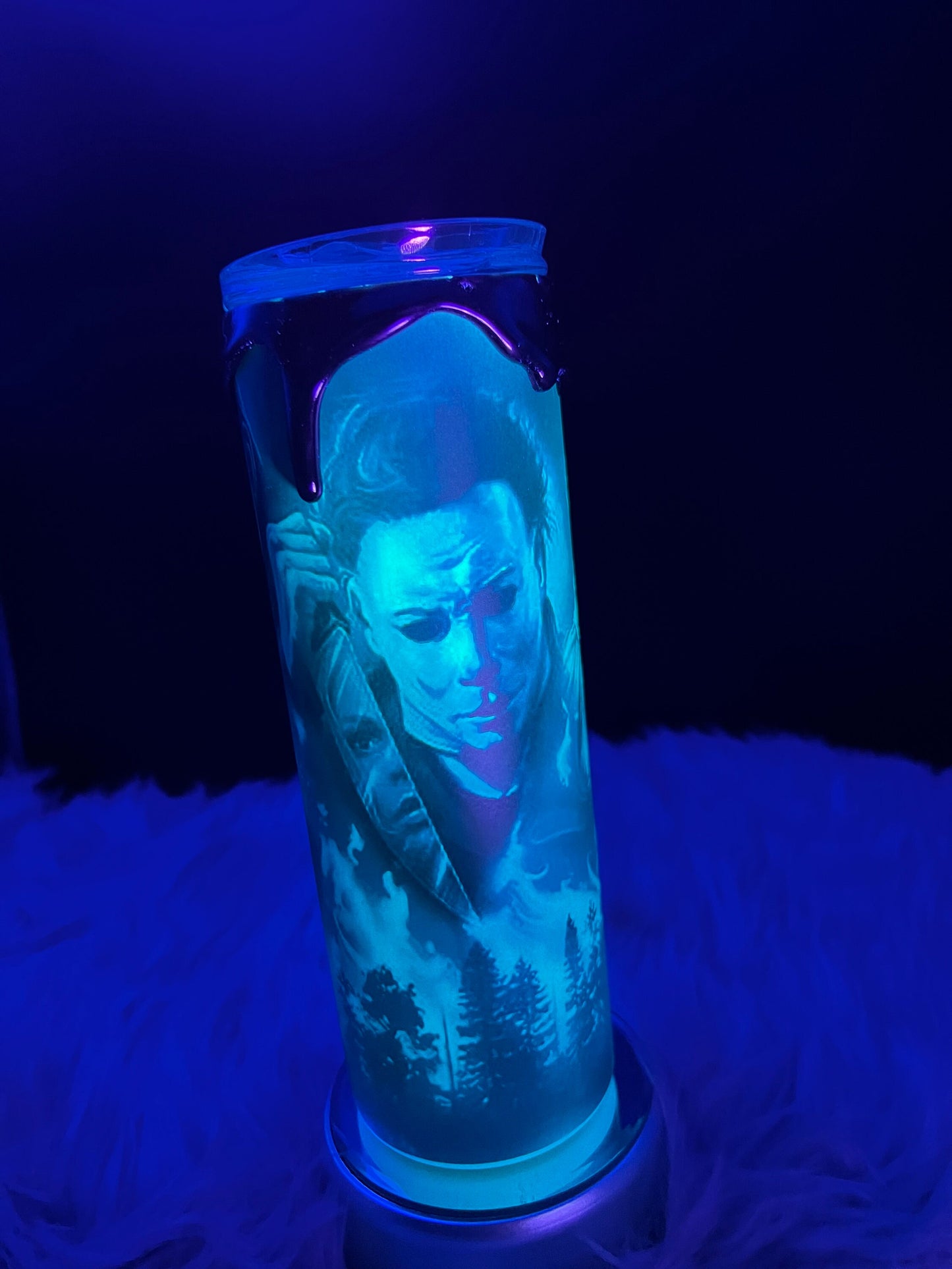 Glow-in-the-Dark Horror Legends 20oz Stainless Steel Tumbler - Scary movies - Halloween Tumbler